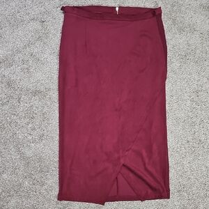 Ophelia Roe Elegant Burgundy Women's Skirt